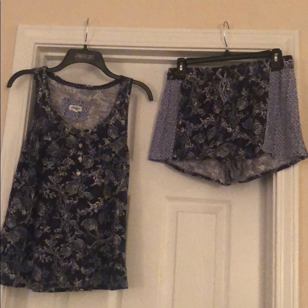 Lucky Brand Navy Pajama Set